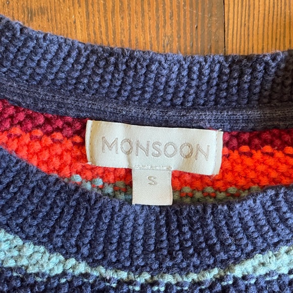 Stripy cotton sweater, Monsoon, size S - Picture 3 of 5